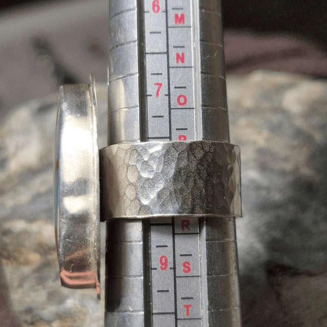 Size R Surfite and Sterling Silver Ring Fully Hallmarked 