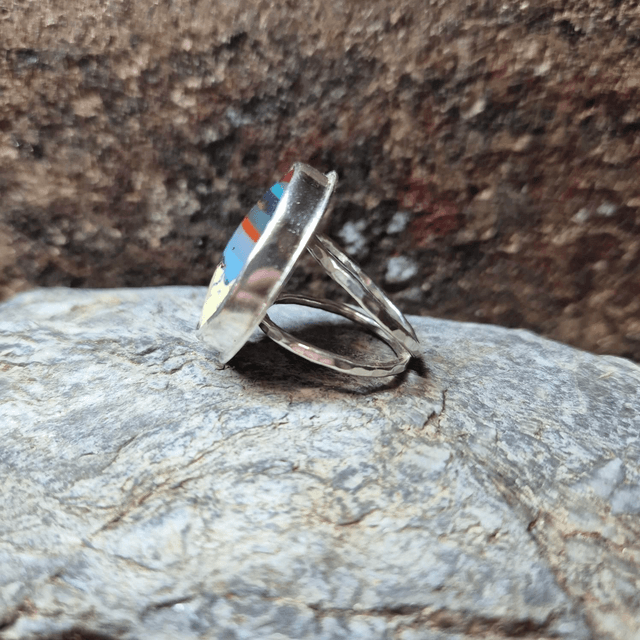 Size W Surfite and Sterling Silver Ring